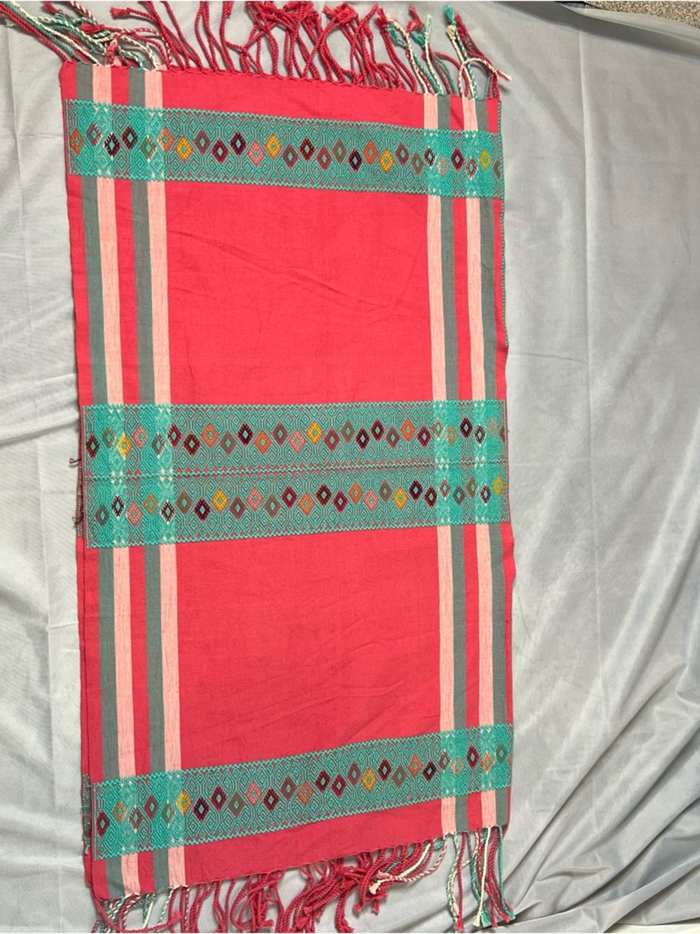 Poncho Bohemian Festival embroidered tassels concert western Aztec OS - Picture 11 of 14